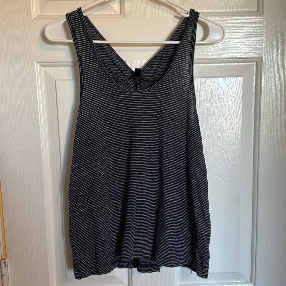 J. Crew Blue Tank Top with Scoop Neckline and Wide Armholes